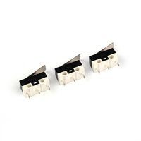 Micro-interrupteur pour souris, micro-interrupteur 1A 125VAC SPDT à levier en arc, mini micro-interrupteur à double voie avec verrouillage KW10 avec borne PCB