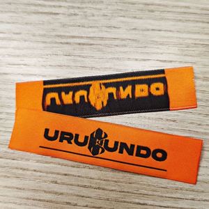 Wholesale <b>Cheap</b> High Quality 25*55cm Woven Label Washable End Fold Custom Damask Garment Cloth Woven Label for Shoes - Product Image 3