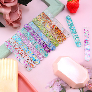 Palitos de Acrílico para Helados con Lentejuelas, Reutilizables, para Helados Caseros de Verano, Juego de 10, BG-LP, Venta al Por Mayor - Product Image 1