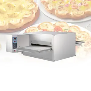 Commercial Conveyor Pizza Oven Stainless Steel Fast Heating Gas Conveyor Pizza Oven For Sale