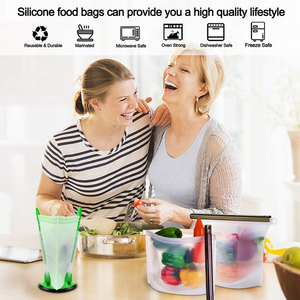 Bolsa de Silicona para Alimentos, Reutilizable, Hermética, con Cierre Ziplock, Apta para Congelador, para Empacar Alimentos - Product Image 6