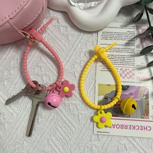 Offre Spéciale couleur bonbon cravate cloche petites fleurs bijoux à bricoler soi-même porte-clés suspendu sac pendentif cadeau porte-clés <span class=keywords><strong>de</strong></span> qualité supérieure - Product Image 6