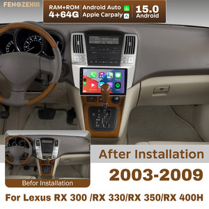 Radio de navigation GPS 9 pouces <span class=keywords><strong>avec</strong></span> 4+64G pour Lexus RX300 RX330 RX350 RX400H 2003-2009, Carplay, Android Auto, Radio RDS, SWC, écran partagé - Product Image 1
