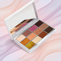 Palette de fards à paupières de luxe à 12 couleurs, waterproof, mat et scintillant, finition chatoyante, sans cruauté, pour tous types de peau