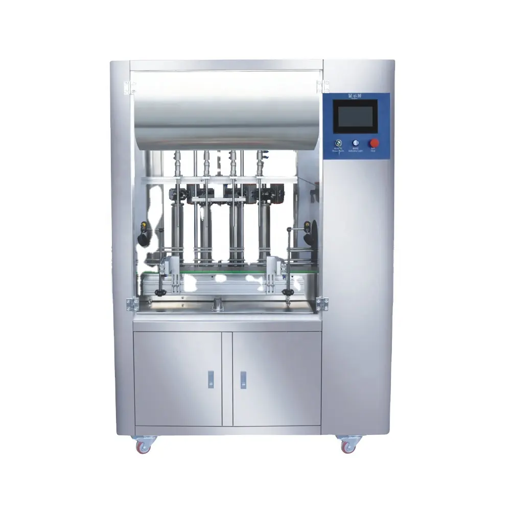 YK four head high quality food grade Automatic cream sauce honey Filling Machine with dust cover Production line