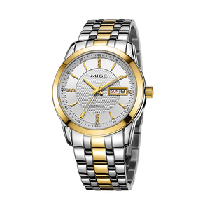 MIGE Men's <b>Automatic</b> Mechanical Watch Stainless Steel Band 38mm Round Dial Sapphire Glass Date Display Business Style - Product Image 1