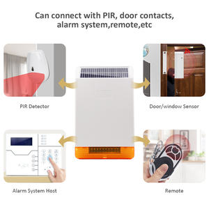 MD-326R sirene suara Flash tenaga surya luar ruangan nirkabel <span class=keywords><strong>Alarm</strong></span> dua arah 433/868MHz untuk sistem <span class=keywords><strong>Alarm</strong></span> fokus HA-VGW ST-IV ST-IIIB - Product Image 4