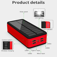 Station d'alimentation portable sans fil étanche Ugreen, chargeur solaire, batterie externe 50000 mAh, charge rapide pour téléphone