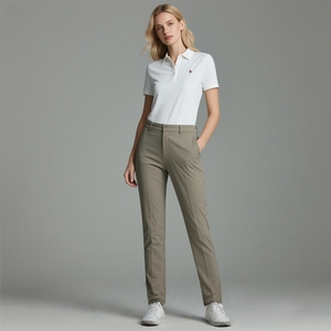 <span class=keywords><strong>Pantalon</strong></span> <span class=keywords><strong>Chino</strong></span> de travail de golf léger et respirant pour femmes personnalisation complète extensible droit pour le printemps - Product Image 1