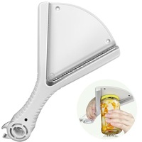 Ouvre-bocal manuel en plastique transfrontalier en gros, ouvre-boîte économe en énergie avec poignée, ouvre-bouteille portable 2-en-1