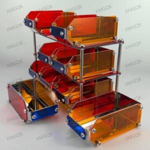 Bauhaus Style Transparent Acrylic Desktop <b>Storage</b> <b>Box</b> Office Desk Organizer <b>Storage</b> Rack for Cosmetic Stationery Home Use - Product Image 3