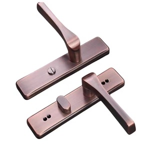 Manija de puerta de acero inoxidable, cerradura de baño interior sin llave, ambidiestra, universal para uso doméstico - Product Image 1