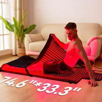 Sac de couchage de luminothérapie LED rouge pleine longueur personnalisé, grande taille 190x85cm 160x85cm, faible MOQ, fournisseur OEM ODM, tapis de luminothérapie rouge