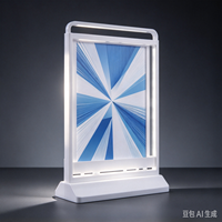 Support d'affichage lumineux LED A5 mince pour bureau, porte-affiche double face, support de table publicitaire, rechargeable