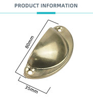 Poignée de meuble en alliage de zinc moderne en forme de demi-lune, bouton de tiroir, poignées de coquille pour porte d'armoire de cuisine