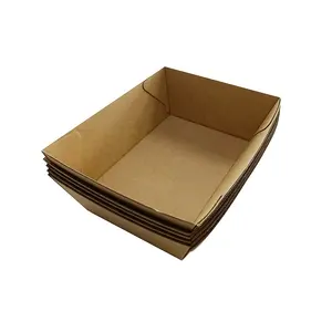 外卖去快餐纸托盘食品级防油防漏炸鸡包装盒便宜工厂纸饭盒