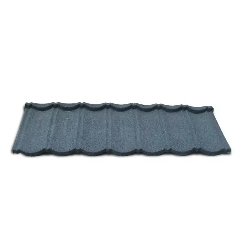Toptan taş kaplı 0.4mm siyah renk taş kaplı metal çatı kiremiti sac çelik çatı malzemeleri