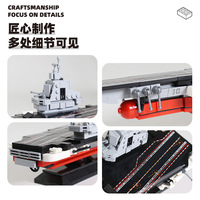 WANGE 3520 1:32 Destructor de Misiles Submarino, Modelo MOC, Bloques de Construcción de Partículas Pequeñas