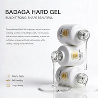Badaga Gel Dur de Construction pour Extension d'Ongles, Auto-Nivelant, Super Adhérence, Durable, UV LED, Vente en Gros, Marque Privée