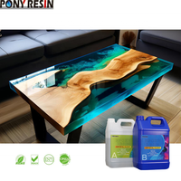 Résine époxyde de coulée profonde en cristal claire de résistance jaune dure élevée de résistance thermique pour la table en bois