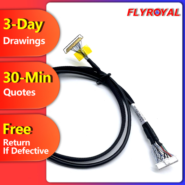 OEM/ODM Customized LVDS Cable Wiring Harness PVC Insulated for Electronic Applications