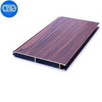Chine porte d'armoire de cuisine moderne profil en aluminium Grain de bois série 6000 finition anodisée CNC conception de meubles de qualité