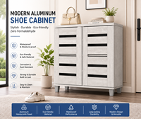Meuble à chaussures moderne en aluminium avec panneau alvéolé, écologique et étanche, fabricant OEM