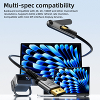 Câble Type-C vers DisplayPort 2.1 avec support pliable, 16K 8K 4K 240Hz, câble vidéo DP pour MacBook, moniteur de jeu, blindage tressé, caméra