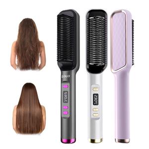 0728 Best Selling Negative Ion Hair Care Multi Color Straightener Brush Anti-tangle Cord Multi-styler Eu&us Optional Hot Comb - Product Image 4