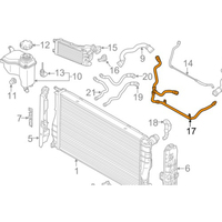 Selang Pendingin Radiator MOBEAR Cocok untuk BMW No. Suku Cadang. Selang Reservoir Pendingin Mesin 17127639027, Tangki Ekspansi, Saluran Pembuangan Udara