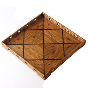 Bamboo <b>Tea</b> Storage <b>Tray</b> Rectangle Retro Color Standing Type For <b>Tea</b> Ceremony Desk Display - Product Image 5