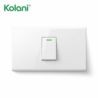 Panneau de commande de lampe à un bouton pour maison minimaliste, interrupteur mural modulaire dissimulé 120, 1 gang 1 voie 16A 250V
