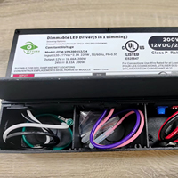 Alimentation LED OTTIMA 30W commutable 12V/24V 100-277VAC 5 en 1 à intensité variable TRIAC/ELV/MLV/0-10V/10VPWM homologuée UL avec boîte de jonction
