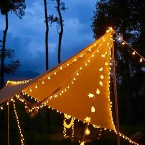 Guirnalda <span class=keywords><strong>de</strong></span> Luces LED con Forma <span class=keywords><strong>de</strong></span> Estrella, IP44, 6 Metros, Blanco Cálido, Resistente al Agua, <span class=keywords><strong>para</strong></span> Decoración <span class=keywords><strong>de</strong></span> Jardín, Patio, Fiestas Navideñas - Product Image 3