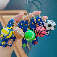 Aobang Expédition Rapide Porte-clés Thème Ballon de Football en Silicone – Petit Pendentif Figurine – Emballage Individuel Promotionnel