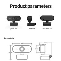 Kamera Web USB Mikrofon Webcam Mini Full HD 1080P untuk Laptop/PC 1920x1080 untuk Streaming Konferensi Video Siaran Langsung