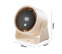 Ventilateur de circulation portable puissant, mini ventilateur de refroidissement rechargeable avec affichage numérique, silencieux, pour bureau, maison, extérieur