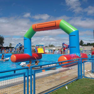 <span class=keywords><strong>Portique</strong></span> gonflable de PVC de voûte de flottement de l'eau hermétique durable pour la publicité pour des événements de course de natation - Product Image 2
