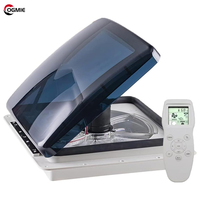 Ventilateur de toit pour camping-car OGMIE 14x14, ventilateur d'évacuation pour VR, capteur de pluie, télécommande, système de ventilation électrique à 10 vitesses, fermé, pour voitures