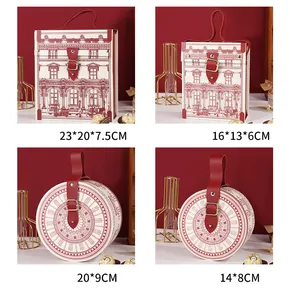 Boîte ronde de poche pour bonbons de mariage européen de qualité supérieure Boîte d'emballage cadeau pour la Saint-Valentin