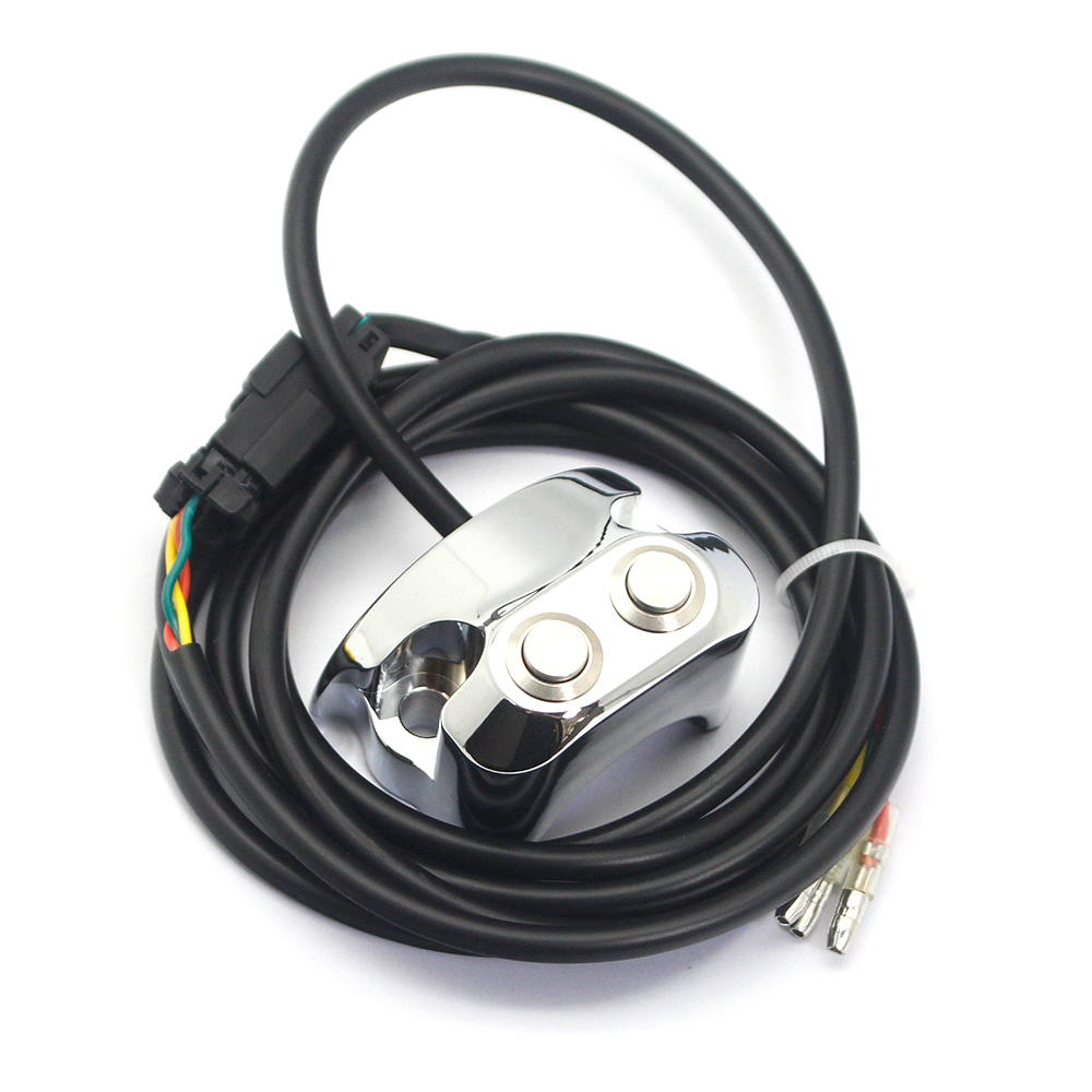 Noir Main Contrôle Interrupteur Boîtier Bouton Bouchon Housse Pour Softail Dyna