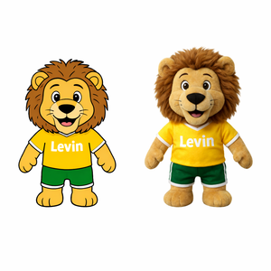 Peluche Lion Douce et Chaude, Jouet en Peluche Animal <span class=keywords><strong>Sauvage</strong></span> Personnalisé pour Enfants, Compagnon pour la Chambre et la Décoration du Salon - Product Image 1