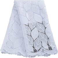 Tissu en dentelle guipure à sequins en gros, tissu en dentelle africaine brodé, dentelle à cordon avec sequins pour robes de mariée et vêtements
