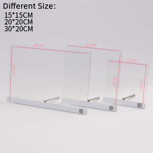 Bán hàng nóng Tự làm LED dạ quang 3D trống Acrylic bảng tin với bảng xóa khô cho đèn LED đêm trang trí phòng - Product Image 6