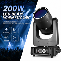 Luz Móvil de Haz de 200W 300W con Anillo LED, Gobo, Prisma, 20 Canales DMX512, Pan 540 °   Inclinación 270 °   Pantalla LCD para Club, Bar, Conciertos, Bodas