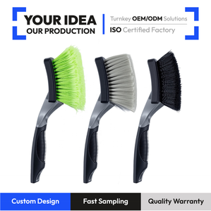 แปรงทำความสะอาดล้อและยางรถยนต์อเนกประสงค์ TB-PRO001, ดีไซน์สีทอง, โครงสร้างชิ้นเดียว, ขนแปรงทำจากวัสดุ PE/PP/PBT - Product Image 1