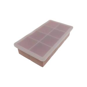 8 Cavity <b>Silicone</b> Cube Maker <b>Tray</b> Eco-Friendly Food Freezing Container with Lid for Ice Creams - Product Image 4