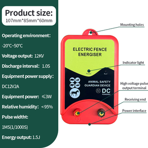 Électrificateur de clôture électrique pour bétail, jardin, bovins, animaux de compagnie, kit de chargeur de clôture électrique pour ferme - Product Image 4