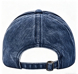 หมวกแก๊ปเดนิมวินเทจสไตล์ทรัคเกอร์ แต่งตาข่ายปักตัวอักษร E  แบบยูนิเซ็กซ์ ผ้าฝ้ายฟอก สำหรับกิจกรรมกลางแจ้ง - Product Image 4