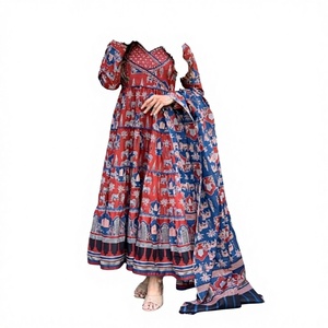 Exclusivo Salwar Kameez Tradicional para Mujer, Estilo Indio-Pakistaní, Material de Algodón, con Estampado en Relieve, para Invierno y Verano, Casual, el Mejor - Product Image 2